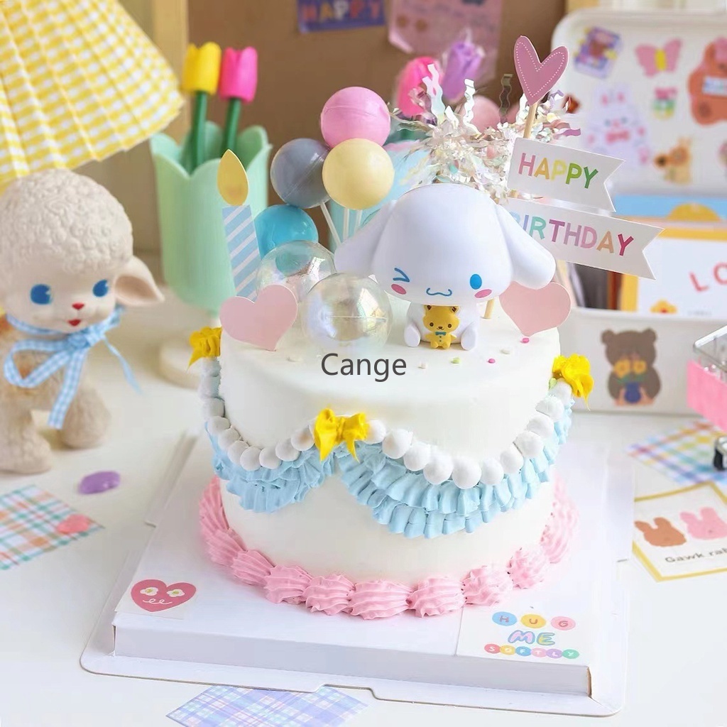 SANRIO [จุด] ตัวละครซานริโอ้ ซินนามอนโรล ตุ๊กตาคุโรมิ โปชาโค ตกแต่งการ์ตูน ตุ๊กตาแอคชั่น DIY ของเล่นตกแต่งเค้ก