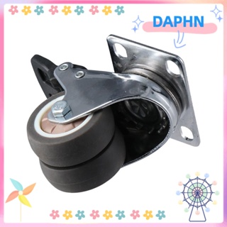 DAPHS ล้อเลื่อน 2 นิ้ว 4 ชิ้น สําหรับเฟอร์นิเจอร์ รถเข็นยาง พร้อมเบรก 2 ชิ้น