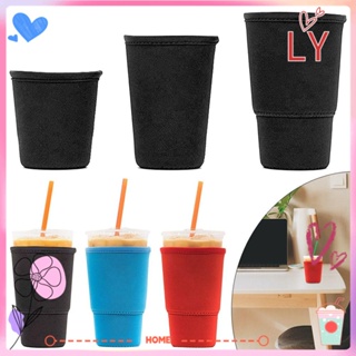 Ly 3 ชิ้น ฝาครอบขวดน้ํา นีโอพรีน กีฬากลางแจ้ง ชานม กาแฟ ฉนวนกันความร้อน เคสเครื่องดื่ม