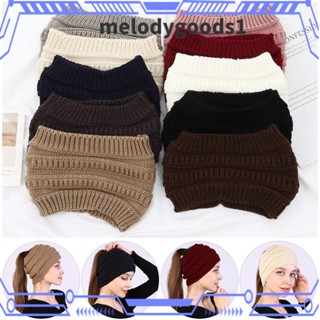 Melodygoods1 ที่คาดผม ผ้าโพกหัว ผ้าถัก ให้ความอบอุ่น สําหรับผู้หญิง 1 ชิ้น