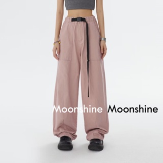 Moon  กางเกงขายาว คาร์โก้ กางเกง เชือกอเมริกันคลาสิค Cargo pants 2023 NEW 072423 Chic High quality Beautiful สวยงาม A90M098 36Z230909