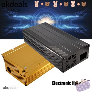 OKDEALS กล่องโลหะ กระจายความร้อน DIY สําหรับเครื่องขยายเสียง