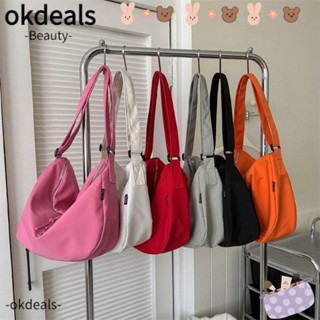 Okdeals กระเป๋าสะพายข้าง ผ้าออกซ์ฟอร์ด น้ําหนักเบา จุของได้เยอะ แฟชั่นสําหรับผู้หญิง