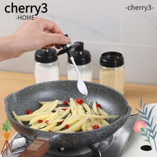 CHERRY3 ขวดโหลแก้วใส่เครื่องเทศ พร้อมฝาปิด สีดํา สําหรับห้องครัว