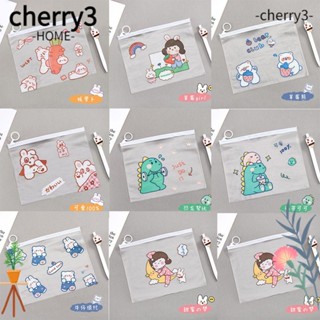 Cherry3 กระเป๋าดินสอ ลายการ์ตูน กันน้ํา สําหรับใส่เครื่องเขียน สํานักงาน โรงเรียน