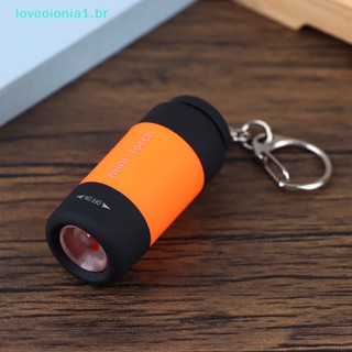 Loveoionia1 พวงกุญแจไฟฉาย LED ขนาดเล็ก แบบพกพา ชาร์จ USB สําหรับเด็ก