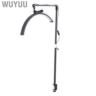 Wuyuu 36W 23inch Desktop LED Light 3200K‑5600K Half Moon Shaped Eyelash Beauty Lamp with Remote Control Black 100‑240V