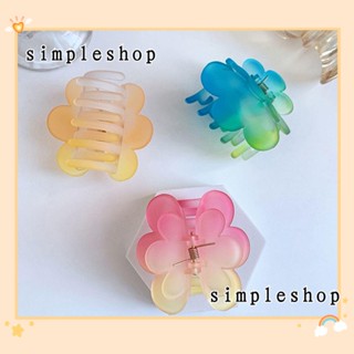 SIMPLE กิ๊บติดผม อะคริลิค ลายดอกไม้ สีแคนดี้