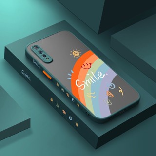 สําหรับ VIVO S1 S1 Pro เคสการ์ตูน สายรุ้ง หน้ายิ้ม บาง กันกระแทก เคสโทรศัพท์แข็ง ขอบซิลิโคน รูปแบบการป้องกัน เคส