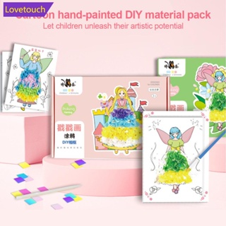 Lovetouch สติกเกอร์วาดภาพระบายสี สไตล์เจ้าหญิง เสริมการเรียนรู้เด็ก DIY H8K4