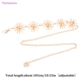 Thevantin เข็มขัดโซ่โลหะ เอวสูง กันแดด สไตล์โกธิค เครื่องประดับ สําหรับผู้หญิง งานแต่งงาน