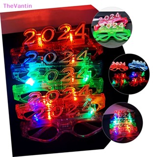 Thevantin 2024 แว่นตากันแดด Led เรืองแสงในที่มืด 4 สี พร็อพถ่ายรูป สําหรับเด็ก และผู้ใหญ่