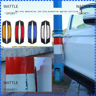 Wattle สติกเกอร์คาร์บอนไฟเบอร์ สะท้อนแสง เตือนความร้อน ป้องกันการชน สําหรับติดตกแต่งรถยนต์ 2 ชิ้น