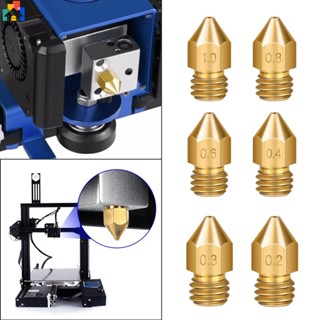 หัวฉีดทองเหลือง MK8 0.2 0.3 0.4 0.5 0.6 0.8 1 มม. คุณภาพสูง สําหรับเครื่องพิมพ์ 3D 1 ชิ้น