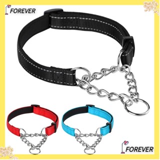 FOREVER Martingale Dog Collar Adjustable Stainless Steel Pet Supplies Dog Leash Necklace