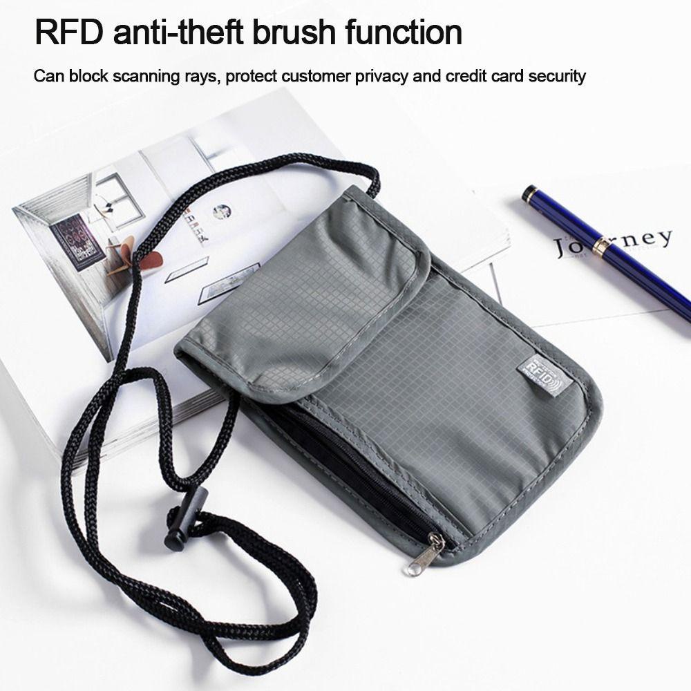 Bag12 กระเป๋า ID หนังสือเดินทาง RFID, กระเป๋าเอกสารกันน้ําไนลอน, กระเป๋าใส่บัตรเครดิต ID อเนกประสงค์ผู้ชาย