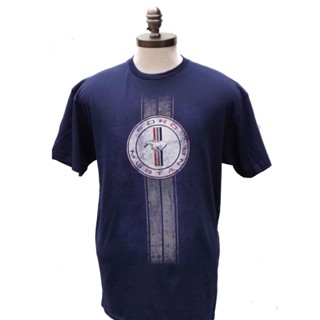 เสื้อยืด พิมพ์ลายโลโก้ Ford Mustang Distressed สําหรับผู้ชาย