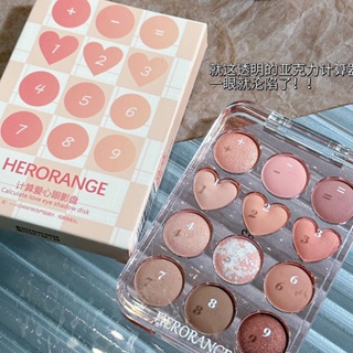 Herorange อายแชโดว์พาเลท เนื้อแมตต์ กลิตเตอร์ มุก ผงกันน้ํา ติดทนนาน ไม่ลอกออกง่าย สิบสองสี