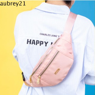 Aubrey1 กระเป๋าคาดเอว กันน้ํา ทนทาน มีซิป โลหะ ปรับได้ พร้อมสายสะพายไหล่ข้างเดียว รูปเกี๊ยว