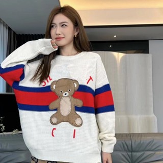 ♥ เช็คสินค้าก่อนสั่ง SWEATER GUCCI x BEAR KNITT สเวตเตอร์ เสื้อไหมพรม แขนยาว งานปักหมีแน่น เนื้อผ้านิ่ม กุชชี่