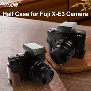 เคสกระเป๋าใส่กล้อง หนัง PU พร้อมสายคล้อง สําหรับ Fuji Fujifilm XE3 X-E3 16-50 18-55 มม. XA7 XS10