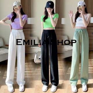 EMILIA SHOP  กางเกงขายาว กางเกงขายาวผู้หญิง สไตล์เกาหลี  ins Chic Beautiful fashion A90M0AB 36Z230909