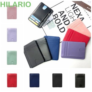 Hilario กระเป๋าใส่บัตรเครดิต ID หนัง บล็อก RFID กันขโมย แบบพกพา บาง 8 ช่อง สไตล์เกาหลี ตัวเมีย / ตัวผู้