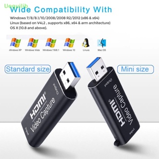 Uequilib HDMI เป็น USB 3.0 การ์ดจับภาพวิดีโอ 1080P HD เครื่องบันทึกวิดีโอเกมสตรีมมิ่ง ใหม่