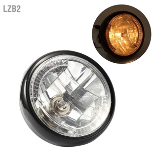 Lzb2 ไฟหน้ารถจักรยานยนต์ Led 12V H4 35W ทรงกลม 7 นิ้ว พร้อมแบร็คเก็ต สีดํา สีเหลือง