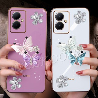 เคสโทรศัพท์มือถือ ลายผีเสื้อบินน่ารัก สีชมพู สําหรับ VIVO Y78 Y27 Y02T 5G 4G 2023 Y78 Y27 Y02T