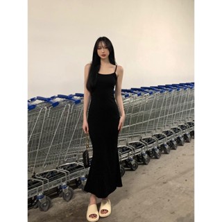 ชุดเดรสยาว รัดรูป ทรงหางปลา เอวกลาง สไตล์ปรารถนา สําหรับผู้หญิง