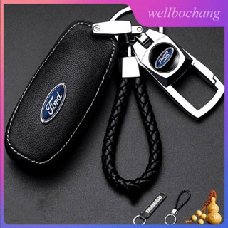 เคสกุญแจรีโมทรถยนต์ แบบหนัง สําหรับ Ford