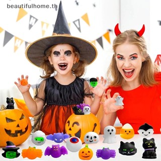 ｛Halloween Decor｝ของเล่นบีบสกุชชี่ผีดิบ ขนาดเล็ก บรรเทาความเครียด สําหรับฮาโลวีน 24 ชิ้น