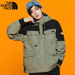 เสื้อแจ็กเก็ตบอมเบอร์ ปักลายโลโก้ The North Face 100% กันน้ํา กันลม สําหรับผู้ชาย และผู้หญิง