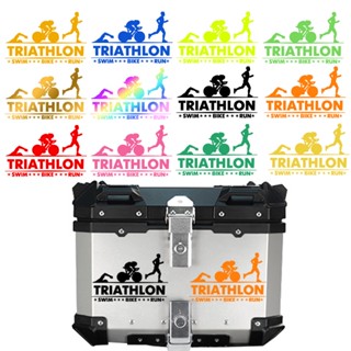 สติกเกอร์ Triathlon Race สําหรับติดตกแต่งรถจักรยานยนต์ Honda Yamaha