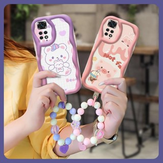 three-dimensional Liquid silicone Phone Case For Redmi Note11 4G Global/Note11S 4G lovely Love bracelet For Girls interest