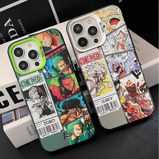 Cartoon case iPhone One Piece Luffy Zoro Acrylic เคส compatible for iPhone 14 Pro max 11 12 13 pro max Case