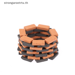 Strongaroetrtu โมเดลอิฐจิ๋ว DIY สําหรับตกแต่งบ้านตุ๊กตา 50 ชิ้น