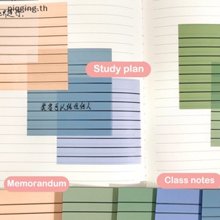 Piqging สติกเกอร์โพสต์อิท แบบใส กันน้ํา มีกาวในตัว สีโมแรนดี้ สําหรับนักเรียน 30 50 แผ่น