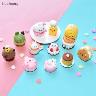 [hushcorgi] โมเดลเค้ก คุกกี้ ขนมหวาน ขนาดเล็ก สําหรับตกแต่งบ้านตุ๊กตา 10 ชิ้น