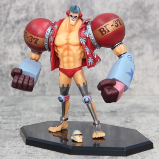 โมเดลฟิกเกอร์ Pvc อนิเมะ One Piece Franky ขนาด 18 ซม. ของเล่นสะสม สําหรับเด็ก