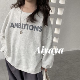 Aiyaya เสื้อผ้าเด็กผู้หญิงฤดูใบไม้ร่วง เสื้อยืดแขนยาวเด็กผู้หญิงสไตล์เกาหลี เหมาะสำหรับเด็กผู้หญิงอายุ 2-15 ปี （712）