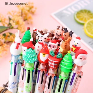 [little.coconut] ปากกาลูกลื่น ลายการ์ตูนคริสต์มาสน่ารัก 6 สี สําหรับสํานักงาน โรงเรียน