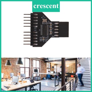 Cre อะแดปเตอร์เมนบอร์ดแยก USB 2 0 9 Pin USB 9Pin Header 1 เป็น 2