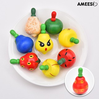 Ameesi ของเล่นไม้ รูปการ์ตูนผลไม้ สีสันสดใส 2 ชิ้น