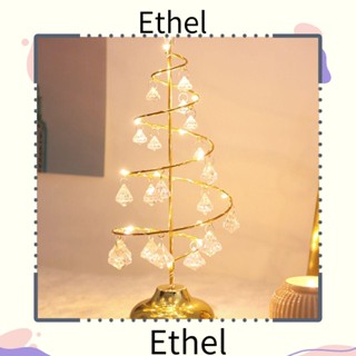 Ethel1 โคมไฟตั้งโต๊ะ ประดับเหล็ก คริสตัล Led