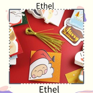 Ethel1 การ์ดอวยพร โปสการ์ด รูปซานตาคลอส ขนาดเล็ก สําหรับตกแต่งปาร์ตี้คริสต์มาส