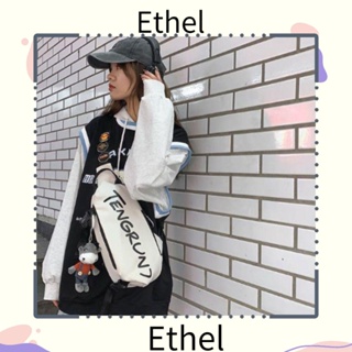 Ethel1 กระเป๋าคาดเอว แฟชั่น ความจุขนาดใหญ่ กีฬา กระเป๋าสะพายข้าง