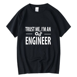 Xinyi เสื้อยืดคอกลม ผ้าฝ้าย 100% พิมพ์ลาย I AM AN ENGINEER สําหรับผู้ชาย