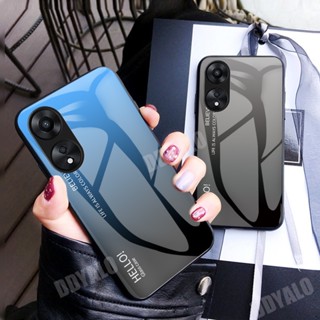 เคสกระจกนิรภัย ไล่โทนสี หรูหรา สําหรับ OPPO Reno 10 Pro Plus Pro+ A98 A78 4G 5G OPPOA78 A78NFC A 78